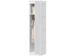 Guarda-roupa Multifuncional Com Cabideiro, Prateleira E Porta Com Fechamento Suave, 40 X 52 X 180 Cm, Branco