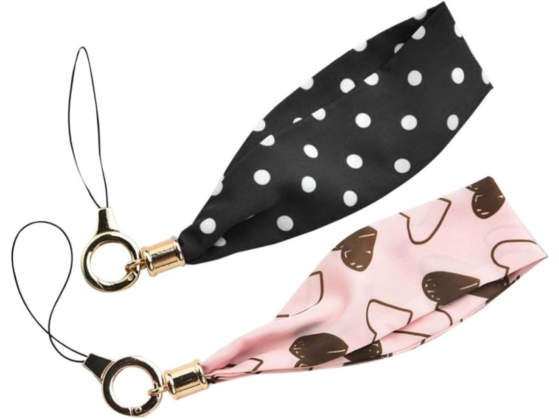 Conjunto De 2 Cordões Anti-perda Para Celular, Em Seda.