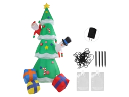 Árvore de Natal Inflável com 15 Leds e Caixas Presente