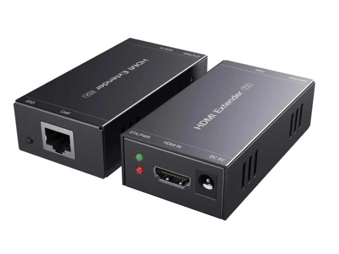 Extensor Hdmi Rj45 Sobre Ethernet Estende 50m/165ft Cat5e Cat6 Cat 7 1080p Hd Cabo de Suporte Edid Função de Aprendizagem e Fonte Única Yizhood