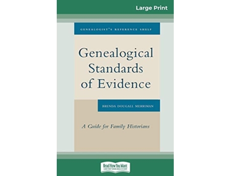 Livro Genealogical Standards Of Evidence A Guide For Family Historians De Brenda Dougall Merriman (inglês)