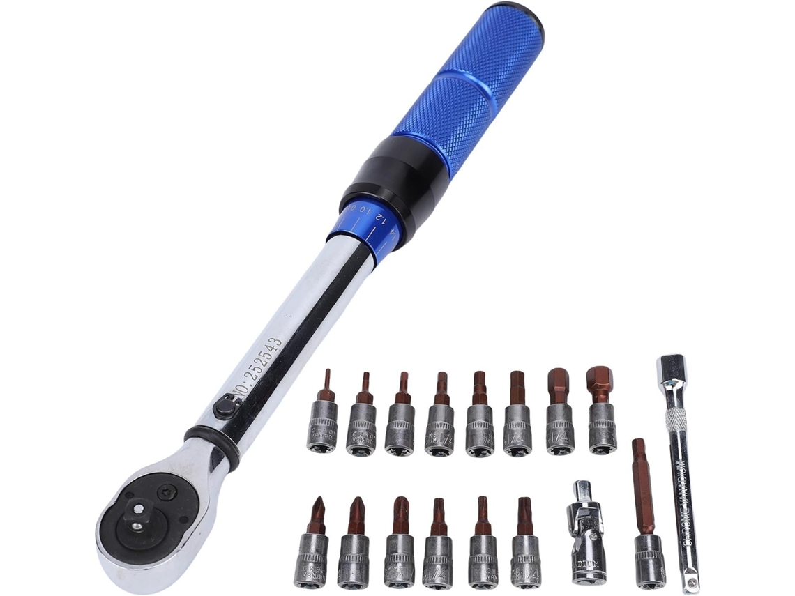 Conjunto Chaves Torque 1/4 Polegada, Com Cabo Para Bicicleta E