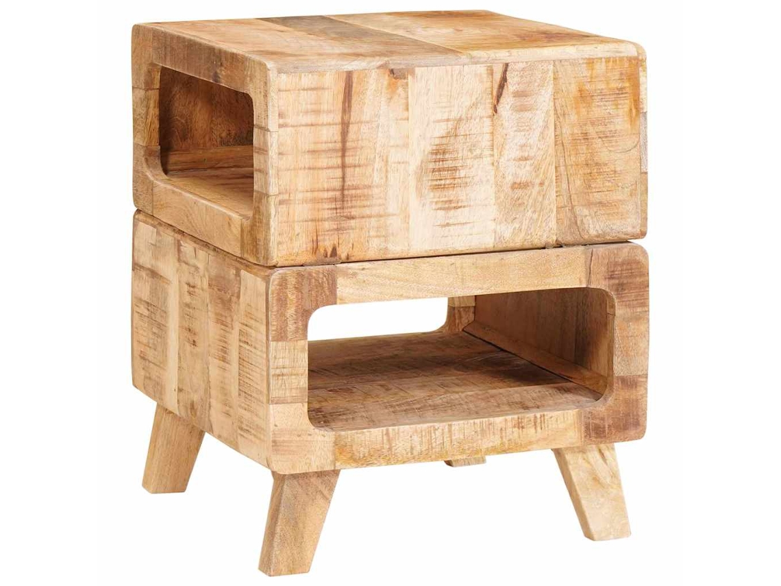 Vidaxl Mesa De Apoio Castanho 40 X 40 X 49 Cm Madeira De Manga Maciça