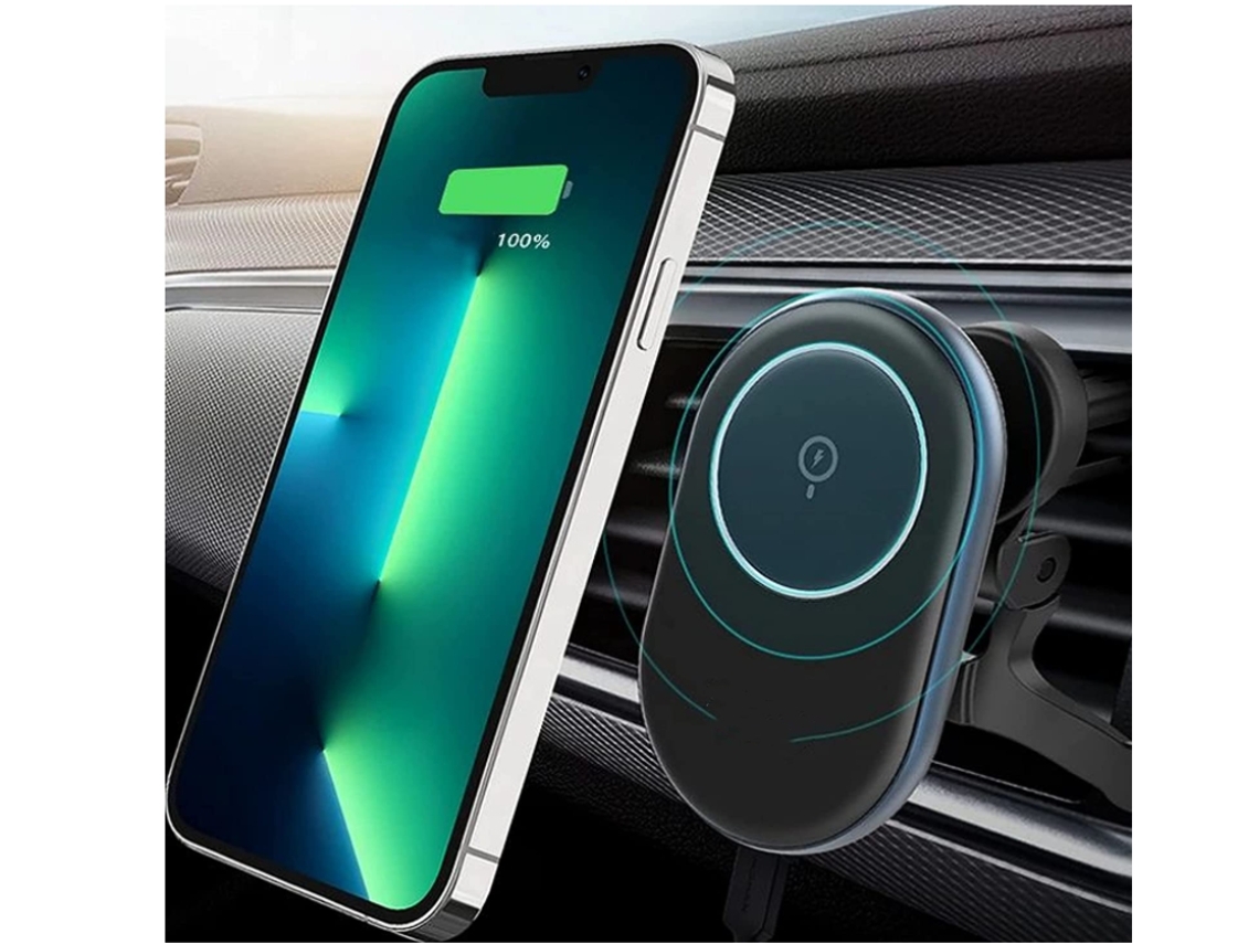 Carregador Ventilação Carro Sem Rotação para iPhone 13 Pro Max/13 YIZHOOD Magnética Preto