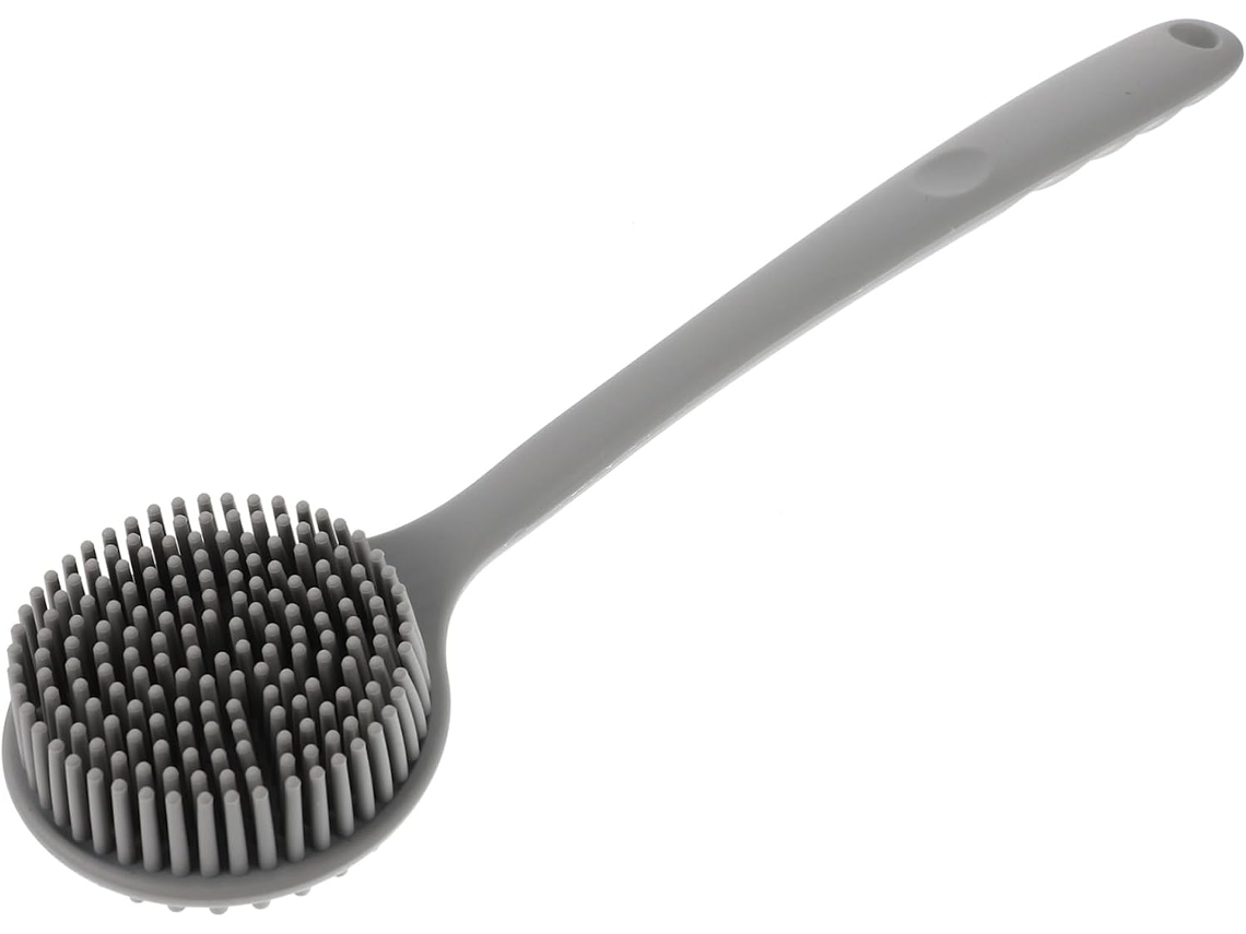 Escova De Banho Silicone Com Cabo Longo Gatuida Data Para Massagem Corporal E Esfoliação Suave Em Casa, Escova Corporal