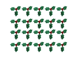 100 Adornos De Hojas De Acebo Con Frutos Artificiales Para Guirnaldas Navideñas Y Decoración Festiva