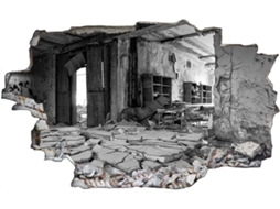 Adesivos de parede War Of Ruin Vazio Adesivo Mural Para Salão De Beleza Quarto Cozinha Escritório Adulto Criança 70x110cm