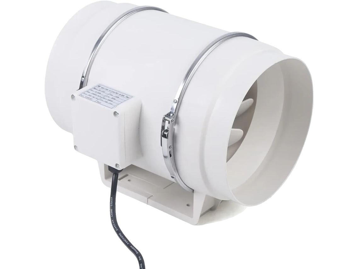 Ventilador Duto, alta vazão de ar, operação silenciosa, OEM branco