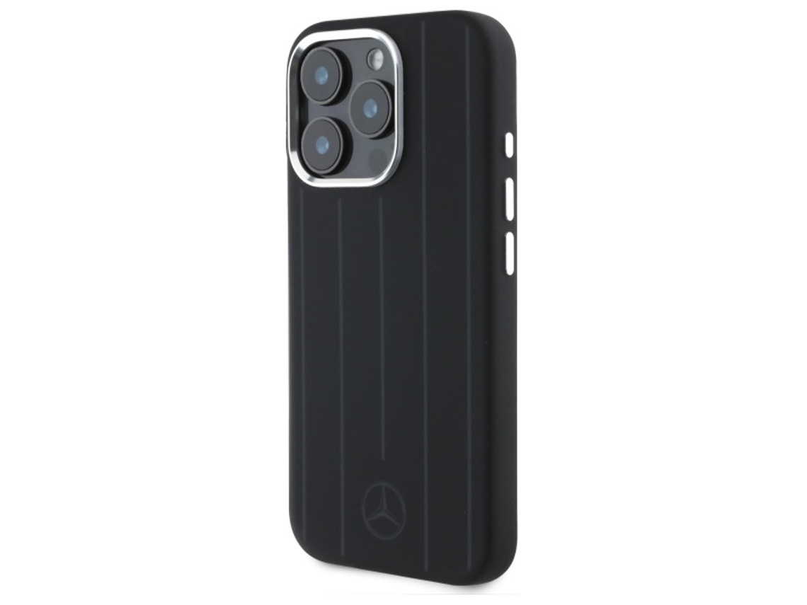 Capa para iPhone 16 Pro MERCEDES Silicone Rígida Preto