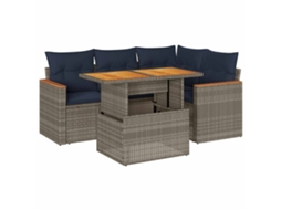 Garden Sofa Set, Garden Sofa Sets Vidaxl Cinzeto Rattan / Vime (n/a)