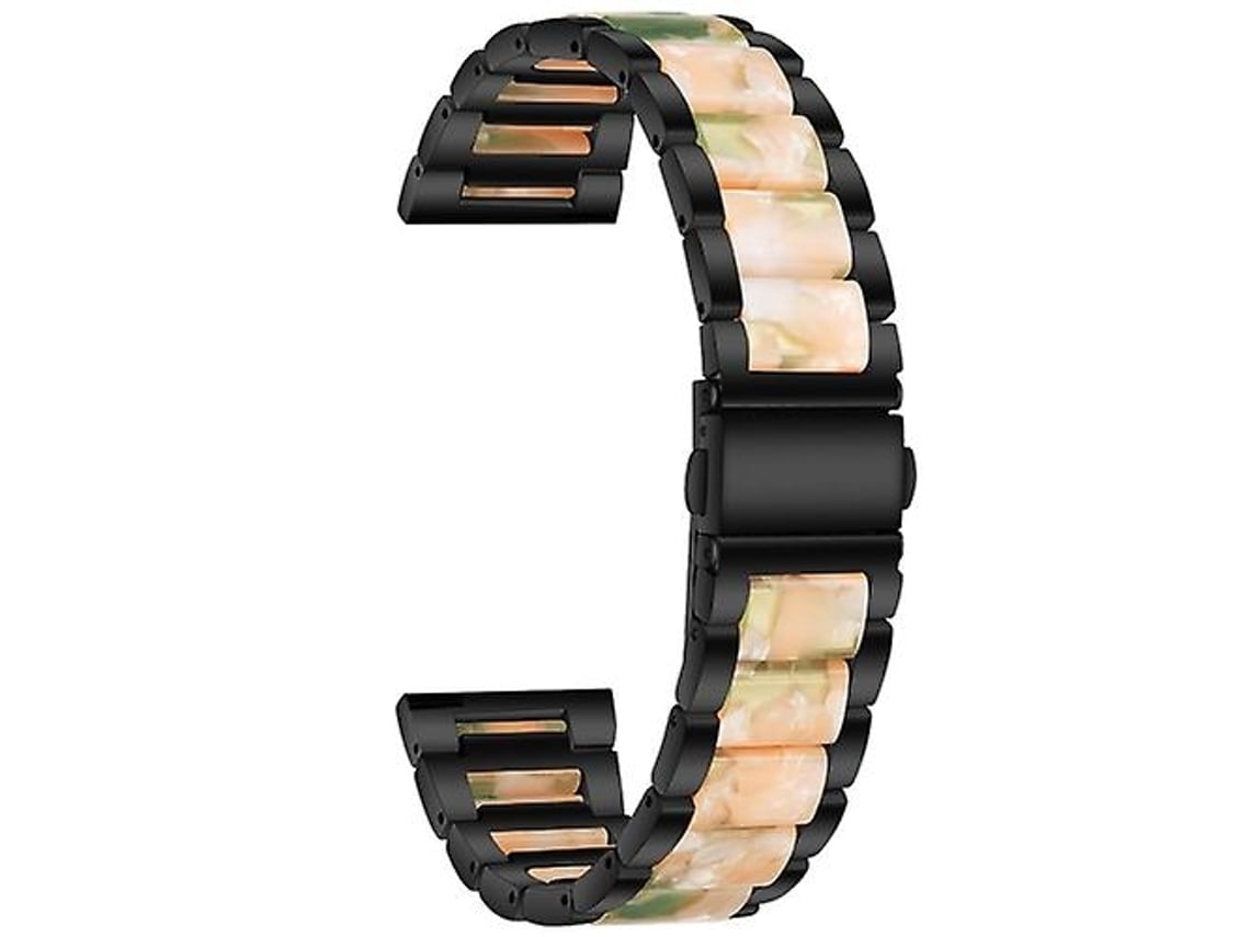 Pulseira De Resina Garmin Venu/ Vivoactive 3 Music 20 Mm, Preta/ Rosa/ Verde.