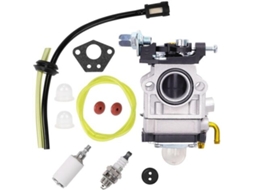 Carburetor For 52cc, 49cc, And 43cc Brushcutters. Complete Accessory Kit Included. Fits A Wide Variety Of Lawnmowers, Brushcutters, And Chainsaws.