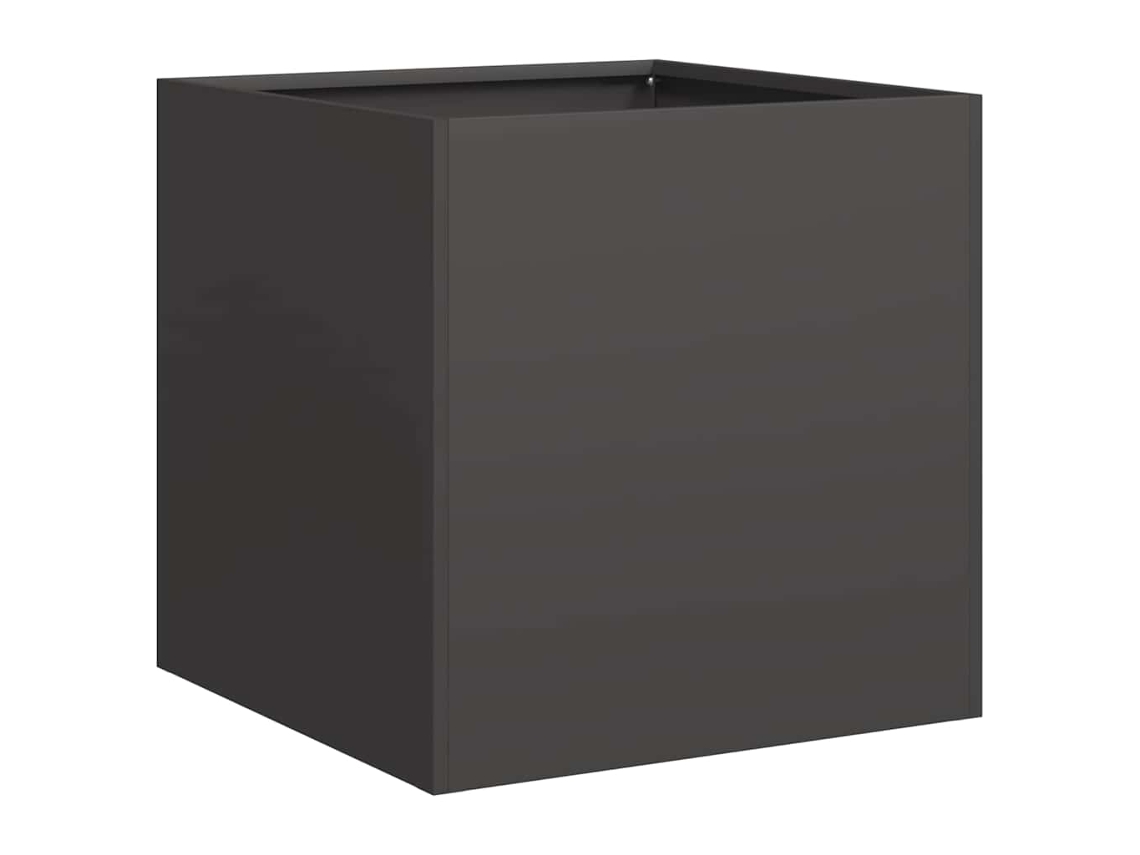 Planter, Planters Vidaxl Preto Aço (40 X 40 X 40 Cm)