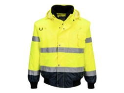 Casaco Contrastante 3 Em 1 De Alta Visibilidade - Ideal Para Qualquer Ocasião Azul Marinho E Laranja / 4xl