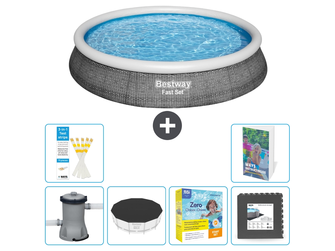 Piscina Bestway Fast Set Redonda 396x84 Cm 5 peças S259 BESTWAY