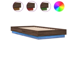 Estrutura de Cama com Luzes Led Carvalho Castanho 75x190 cm MAISON EXCLUSIVE