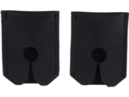Conjunto Barbear de 2 peças em couro sintético preto, multiuso.