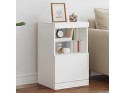 Vidaxl Aparador Com Luzes Led 41x37x67 Cm Branco