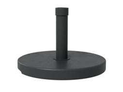Base redonda 15 kg, para hastes Ø24-38 mm, plástico e concreto, Ø46,5 cm, preta ORBITRA COMMERCE