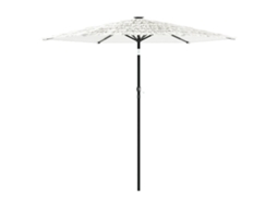 Maison Exclusive - Guarda-sol De Jardim Com Poste De Aço 223x223x213 Cm Branco