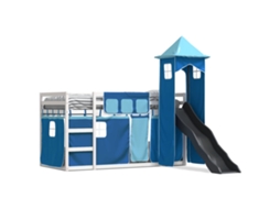 Bunk Bed, Bunk Beds Vidaxl Azul Madeira (90 X 190 Cm)