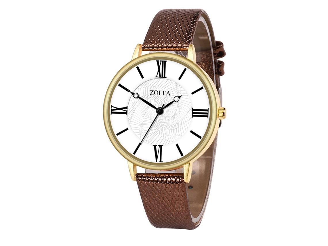 Reloj De Cuarzo Clásico Elegante Estilo Business Unisex Para Parejas Regalo (café)