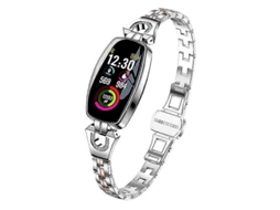 Relógio inteligente H8 com tela colorida, monitor de pressão arterial e frequência cardíaca, pedômetro, pulseira, bicicleta elétrica Ly