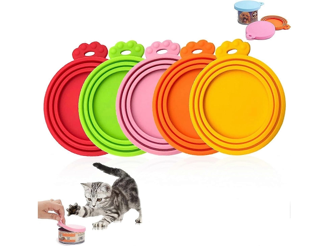 Tampas De Silicone Para Latas De Comida De Pets, Universais