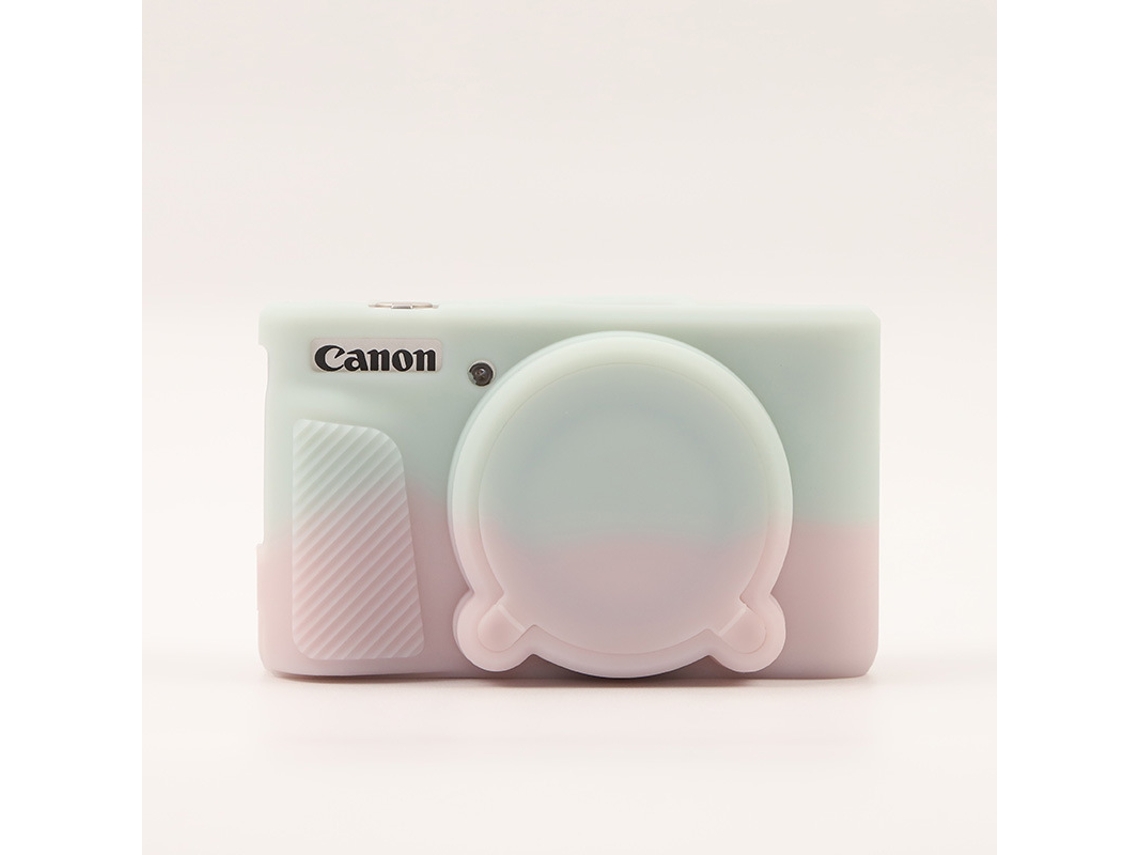 Capa CHRUI para Powershot Sx740/sx730 Silicone com Tampa da Lente Rosa Verde Gelado