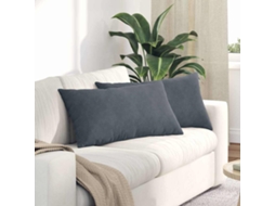 Vidaxl Travesseiros De Sofá 2 Pcs Cinza Escuro 80 X 40 Cm
