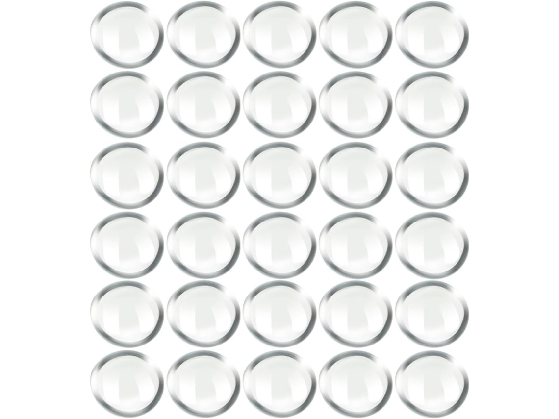Contas Planas De Vidro Transparente, 200 Peças.