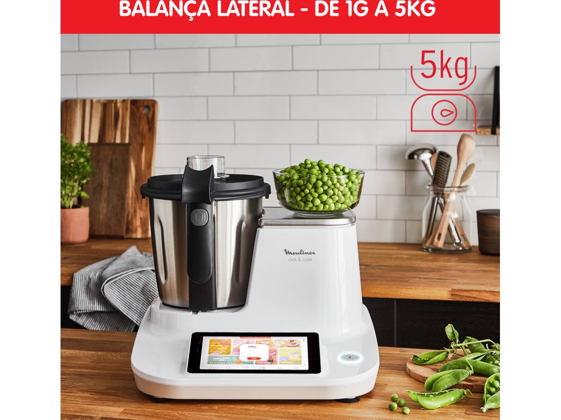 Robot de cocina - MOULINEX Click Chef HF452, 1400 W, Negro