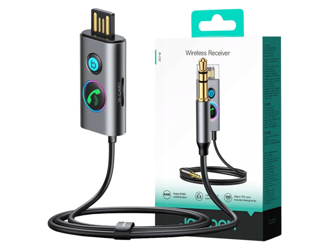 Receptor Bluetooth Joyroom Jr CB7 para celulares Apple e Android