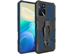 Capa Clipe Cinto Armadura Robusta Camada Militar Antiqueda Párachoques para Oppo Oppo A16 HONGWE. Acrílico Azul