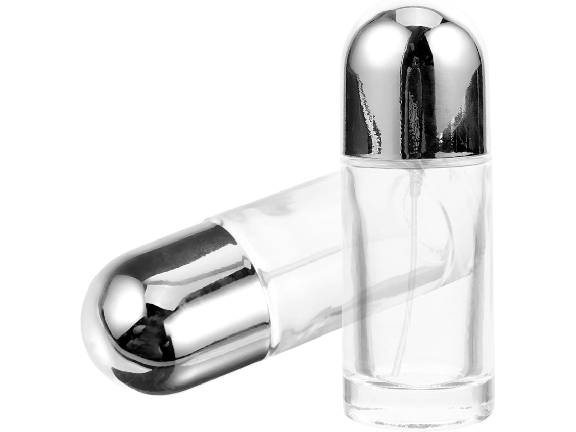Frascos De Perfume Spray Pequenos, Conjunto De 2 Frascos De Vidro
