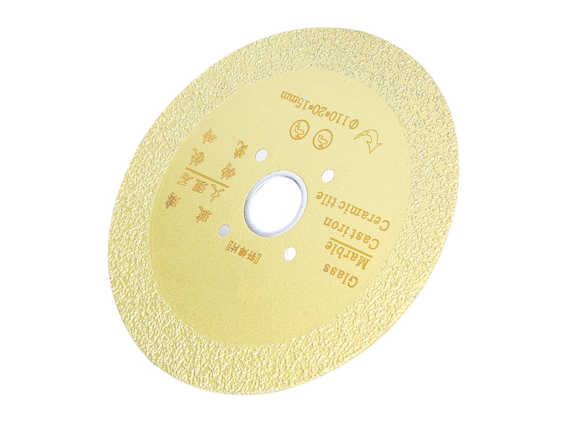 Hoja De Sierra Diamante Para Corte Y Esmerilado Hierro Fundido Fibra De Vidrio Mármol 110x20x15mm