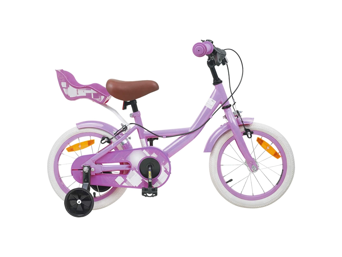 Vidaxl Bicicleta Infantil 14 Polegadas Para 3 A 5 Anos Roxo