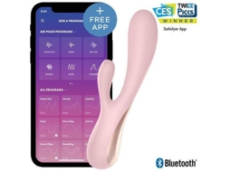 Sextoy - Satisfyer - Coelho Conectado Mono Flex - Silicone Flexível - 2 Motores Potentes - Roxo