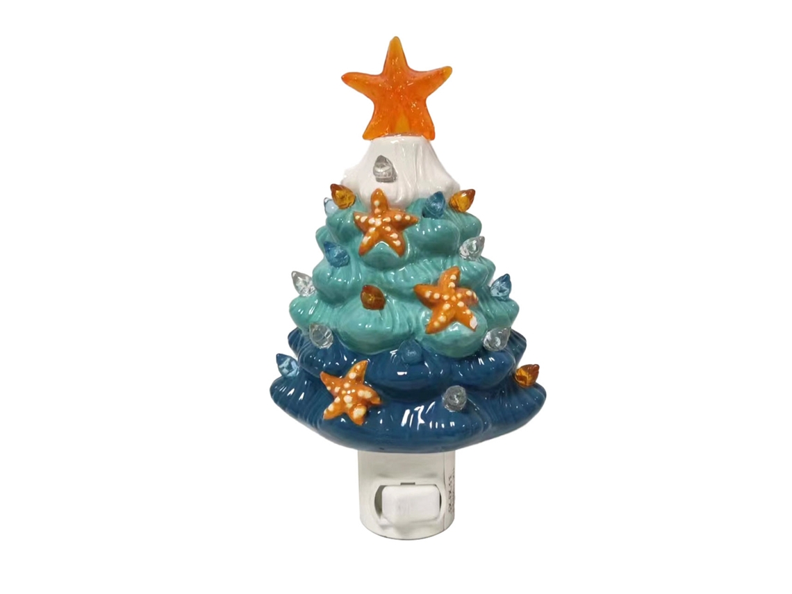 Luz Noturna Led com Interruptor Plug in Lâmpada de Árvore de Natal para Mesa e Cabeceira | S/MARCA