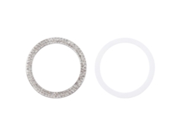 Anel Decorativo Com Strass Branco Para Botão De Partida Do Carro, Em Liga Metálica.