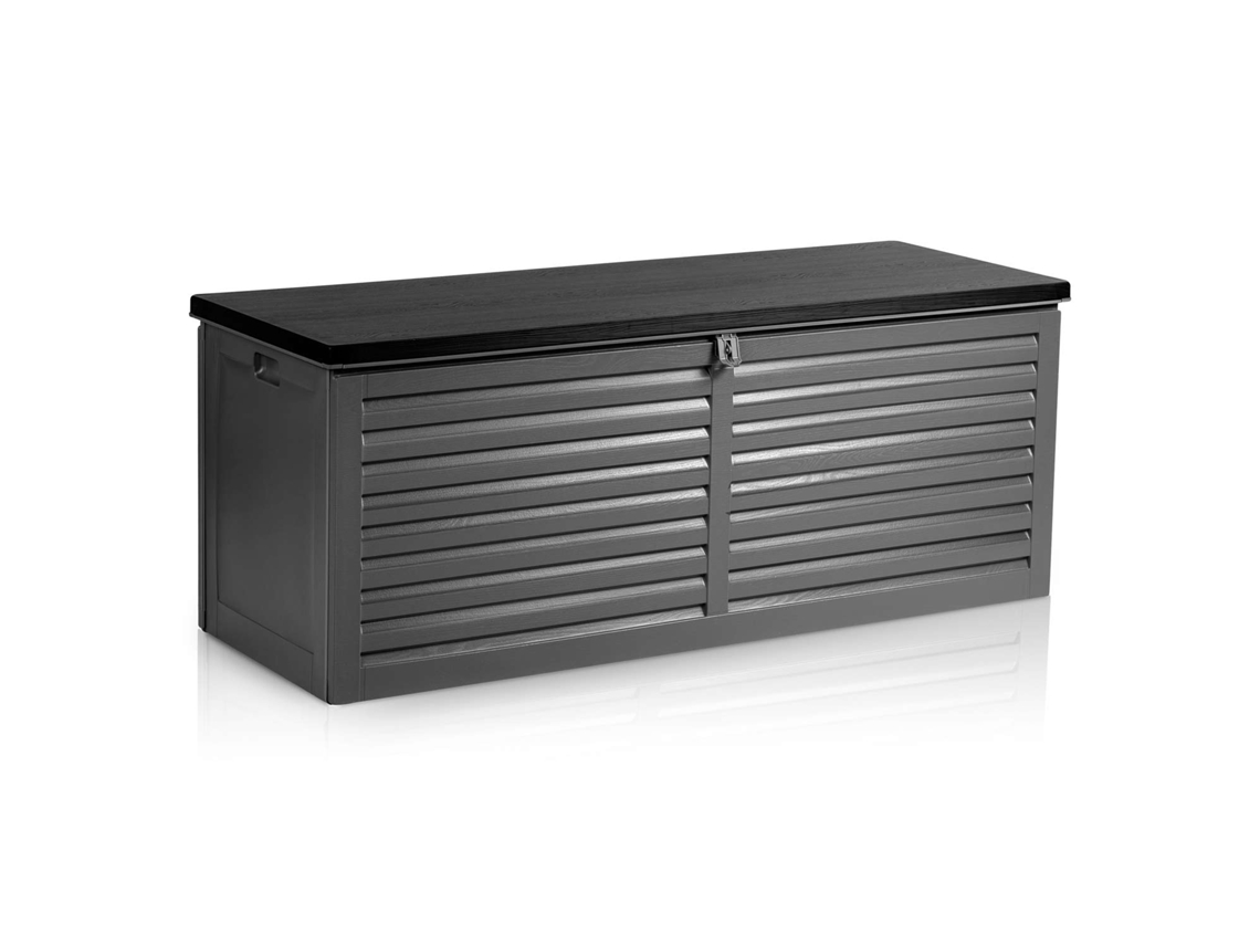 Caixa Para Almofadas Caixa De Armazenamento Para Jardim 143x57x53,5 Cm 390 Litros Preta B.active
