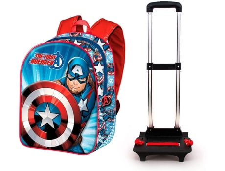 Mochila Trolley CAPITÁN AMÉRICA (Azul - Poliéster - 40x31x15 cm)