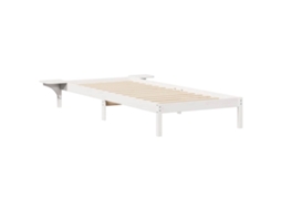 Conjunto 1 Estrado De Cama Plataforma Vidaxl Branco Madeira De Pinho Maciça (100 X 210 Cm)