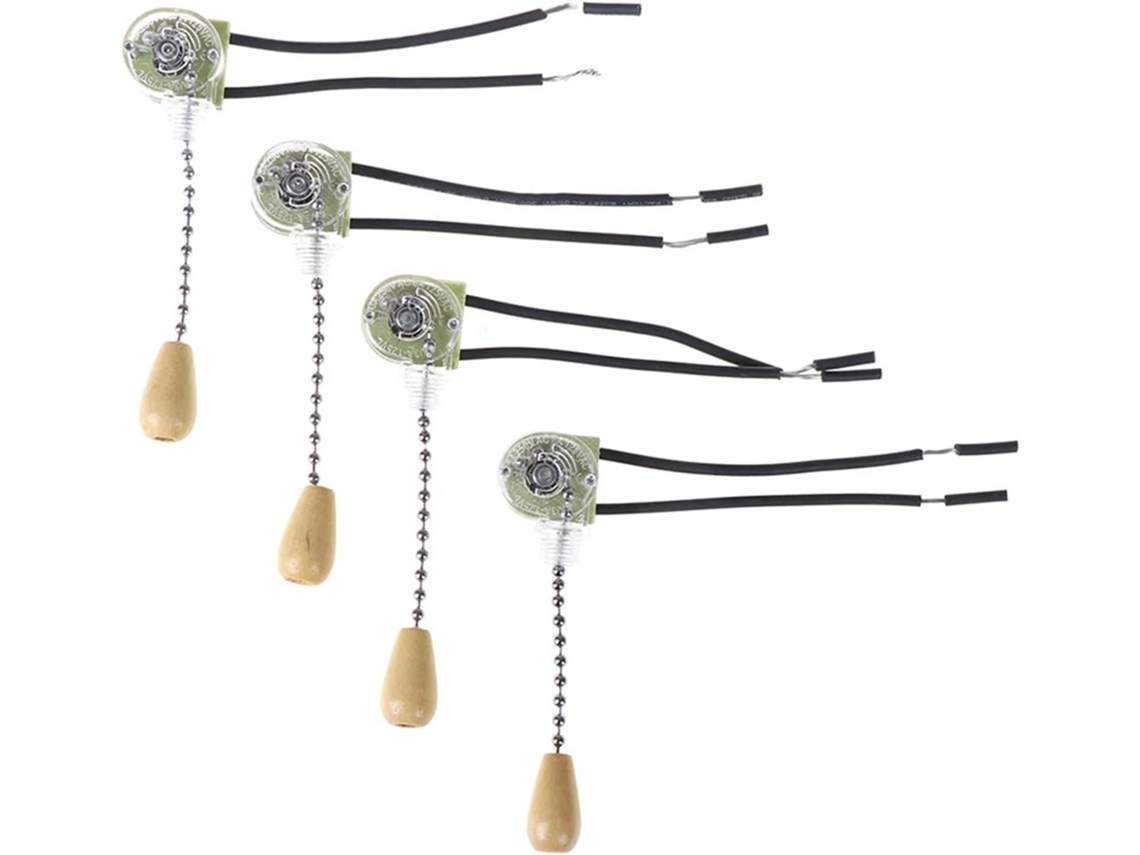 Conjunto De 4 Interruptores Parede Para Luz Teto, Ventilador, Corrente De Interruptores, Ferramentas De Reposição, 3a
