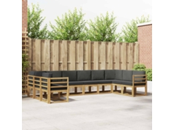 Vidaxl Conjunto De Sofás Para Exterior 10 Unid. Branco E Antracite
