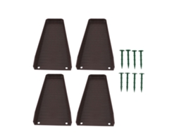 4pcs Extensão De Canaliza Com 8 Parafusos Marrom