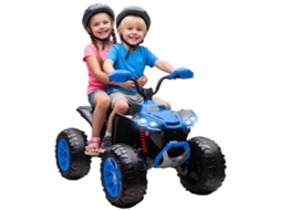 Quad Elétrico para Crianças de 3 a 8 Anos 24v com 2 Motores Velocidade de Até 6,5 Km/h Rodas de Suspensão Azul pt