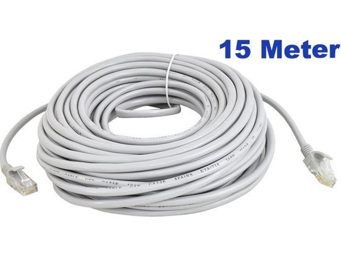 Cabo De Rede Cat5e De 15 M Cabo De Internet Cinza Brilvibera