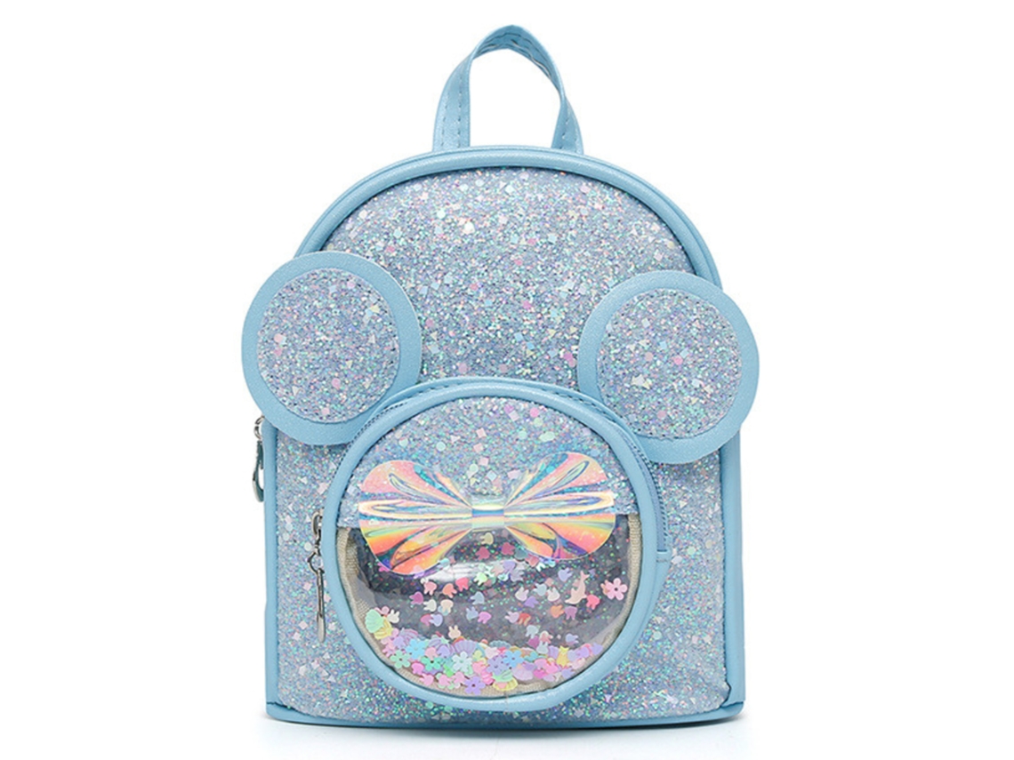 Children's Backpack With Sequins Mouse Ears Blue 22cm 3l
