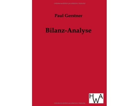 Livro BilanzAnalyse German Edition de Paul Gerstner (Alemão)